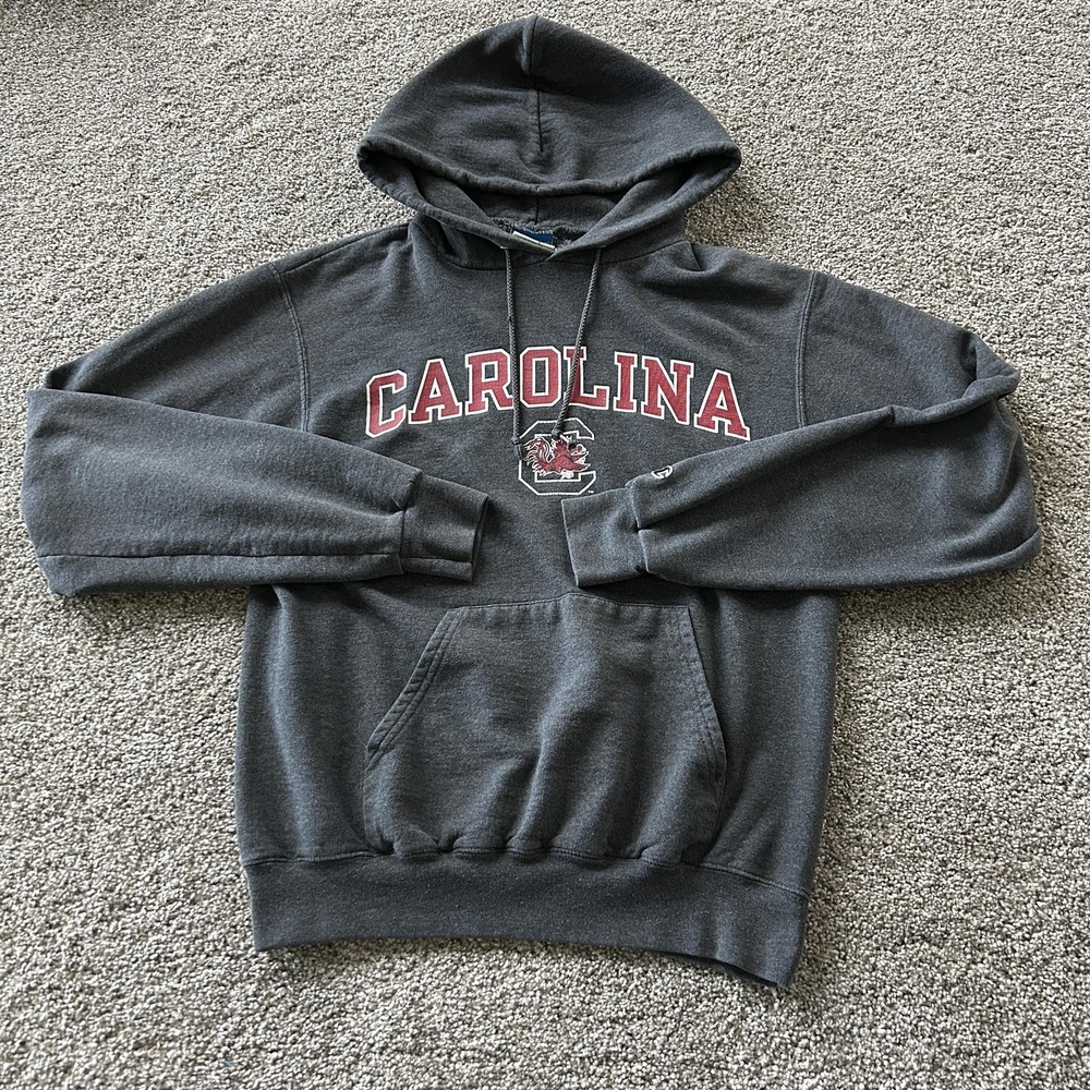 South Carolina Gamecocks Hoodie Sweatshirt Mens Small Gray NCAA Champion Fleece